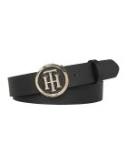 Tommy Hilfiger Curea de piele cu catarama rotunda cu monograma