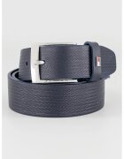 Tommy Hilfiger Curea de piele cu model herringbone Adan - Bleumarin