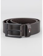 Tommy Hilfiger Curea de piele Layton - Negru/Negru stins