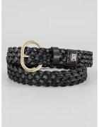 Tommy Hilfiger Curea impletita din piele Chic - Negru