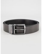 Tommy Hilfiger Curea reversibila din piele Denton - Maro inchis/Negru