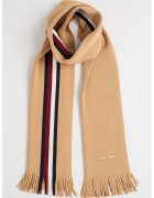 Tommy Hilfiger Fular din amestec de lana cu dungi - Caramel