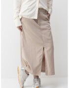 Tommy Hilfiger Fusta din amestec de lyocell cu slit frontal - Bej deschis