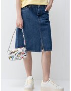 Tommy Hilfiger Fusta dreapta cu 5 buzunare - Albastru inchis
