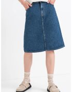 Tommy Hilfiger Fusta evazata din denim - Albastru royal