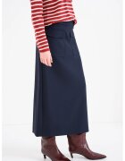 Tommy Hilfiger Fusta midi cu talie inalta - Bleumarin