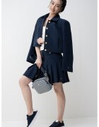 Tommy Hilfiger Fusta mini cu pliuri - Bleumarin