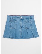 Tommy Hilfiger Fusta scurta din denim - Albastru pastel