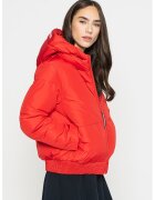 Tommy Hilfiger Geaca cu gluga si buzunare laterale cu fermoar - Rosu