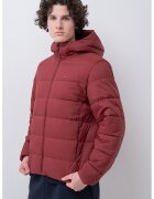 Tommy Hilfiger Geaca matlasata cu buzunare laterale - Rosu inchis