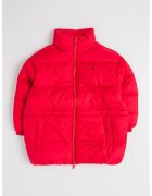 Tommy Hilfiger Geaca matlasata cu guler inalt - Roz zmeuriu
