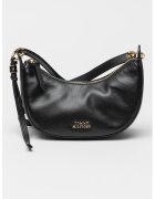 Tommy Hilfiger Geanta crossbody de piele in froam de semiluna - Negru
