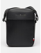 Tommy Hilfiger Geanta crossbody mica de piele ecologica cu logo - Negru