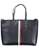 Tommy Hilfiger Geanta shopper cu doua fete Tote Puffy AW0AW15881 - Bleumarin - 50 x 33 x 14 cm