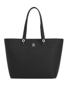 Tommy Hilfiger Geanta shopper de piele ecologica Emblem - Negru