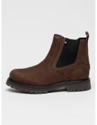 Tommy Hilfiger Ghete Chelsea din piele nabuc Flex - Maro