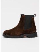 Tommy Hilfiger Ghete Chelsea usoare din piele intoarsa - Negru/Maro