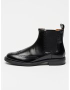 Tommy Hilfiger Ghete de piele cu insertii din material textil - fara inchidere - Negru