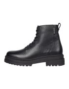 Tommy Hilfiger Ghete de piele cu siret - Negru
