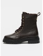 Tommy Hilfiger Ghete din piele cu benzi pull-on - Maro inchis