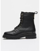 Tommy Hilfiger Ghete din piele cu benzi pull-on - Negru