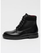 Tommy Hilfiger Ghete din piele cu sireturi - Negru