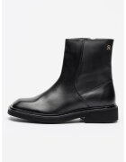 Tommy Hilfiger Ghete din piele cu varf patrat - Negru
