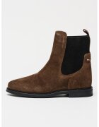 Tommy Hilfiger Ghete din piele intoarsa cu varf rotund - Maro
