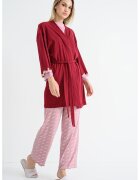 Tommy Hilfiger Halat de baie cu cordon - Visiniu