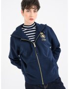 Tommy Hilfiger Hanorac cu fermoar si detaliu cu logo pe piept - Bleumarin