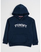 Tommy Hilfiger Hanorac cu imprimeu logo si buzunar knagaroo - Bleumarin