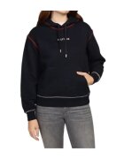 Tommy Hilfiger Hanorac dama bleumarin - cu gluga - material bumbac si poliester - cu logo brodat