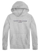 Tommy Hilfiger Hanorac din amestec de bumbac organic cu logo - Gri deschis melange