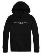 Tommy Hilfiger Hanorac din amestec de bumbac organic cu logo - Negru