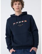 Tommy Hilfiger Hanorac din bumbac cu logo - Bleumarin