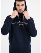 Tommy Hilfiger Hanorac din bumbac organic cu logo brodat - Bleumarin