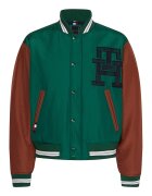 Tommy Hilfiger Jacheta college cu model colorblock - Verde/Rosu inchis