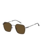 Tommy Hilfiger Ochelari de soare hexagonali cu rama metalica - Argintiu