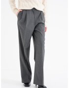 Tommy Hilfiger Pantaloni cu talie inalta si pensa - Gri melange
