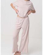 Tommy Hilfiger Pantaloni de pijama din amestec de bumbac organic - Bej inchis