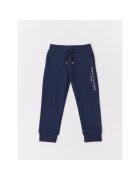 Tommy Hilfiger Pantaloni de trening baieti - Bleumarin - 100% bumbac organic - 4 ani