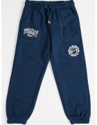 Tommy Hilfiger Pantaloni de trening cu doua buzunare - Alb fildes/Bleumarin
