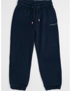 Tommy Hilfiger Pantaloni de trening din amestec de bumbac cu croiala relaxed-fit si logo discret - Bleumarin