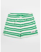 Tommy Hilfiger Pantaloni scurti cu dungi si snururi - Verde/Alb murdar