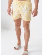 Tommy Hilfiger Pantaloni scurti de baie cu imprimeu floral - Galben pai/Alb murdar