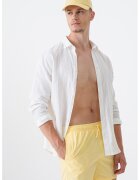 Tommy Hilfiger Pantaloni scurti de baie cu snururi si model uni - Galben pai