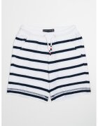 Tommy Hilfiger Pantaloni scurti de bumbac cu dungi - Alb/Bleumarin