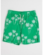 Tommy Hilfiger Pantaloni scurti din amestec de bumbac organic cu model tropical - Alb/Verde electric