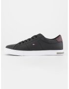 Tommy Hilfiger Pantofi sport de piele cu logo discret - Alb/Negru