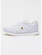 Tommy Hilfiger Pantofi sport de piele cu logo metalic - Alb optic